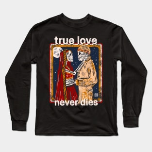 Vintage Diwalloween Indian Skeleton Couple Long Sleeve T-Shirt